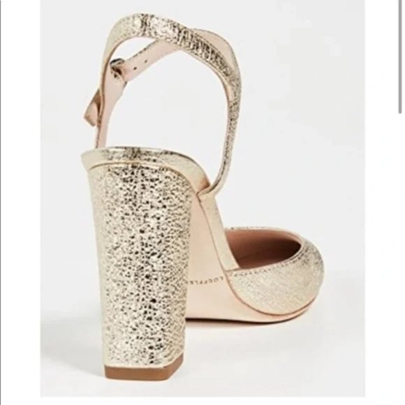 Loeffler Randall Leily Gold D'Orsay Block Heels - Picture 13 of 13